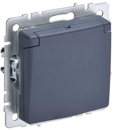 Розетка BRITE РСбш10-3-БрМ 16А IP20 с заземл. защ. шторки с крышкой механизм маренго IEK BR-R16-16-K35 Розетка BRITE РСбш10-3-БрМ 16А IP20 с заземл. защ. шторки с крышкой механизм маренго IEK BR-R16-16-K35