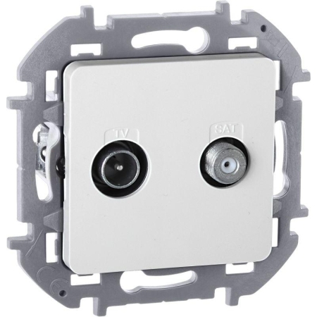 Розетка телевизионная TV/SAT Inspiria с топологией "звезда" механизм бел. IEK 673880 Розетка телевизионная TV/SAT Inspiria с топологией "звезда" механизм бел. IEK 673880