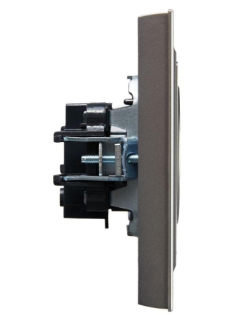 Розетка СП BRITE РСР10-1-0-БрС 10А в сборе без заземл. без защ. шторок сталь IEK BR-R10-10-K46-F Розетка СП BRITE РСР10-1-0-БрС 10А в сборе без заземл. без защ. шторок сталь IEK BR-R10-10-K46-F