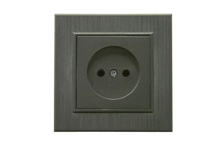 Розетка 1-м Karea LINE STAR без заземл. дым. металлик Makel 86050022 Розетка 1-м Karea LINE STAR без заземл. дым. металлик Makel 86050022