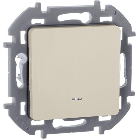 Переключатель 1-кл. Inspiria 10А IP20 250В 10AX с подсветкой/индикацией механизм сл. кость IEK 673661