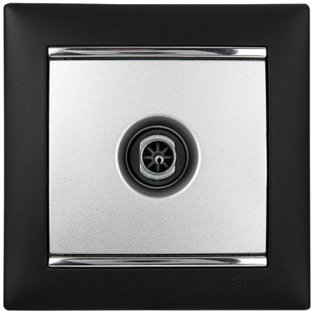 Розетка телевизионная TV СП Valena 1.5дБ 2400МГц с топологией "звезда" механизм алюм. Leg 770129