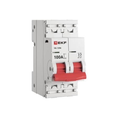 Выключатель нагрузки 2п 100А ВН-125N PROxima EKF S1252100 Выключатель нагрузки 2п 100А ВН-125N PROxima EKF S1252100