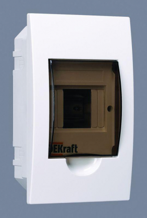 Корпус встраиваемый ЩРВ-П-4 22х13х9 4мод. IP41 пластик. DEKraft 31001DEK Корпус встраиваемый ЩРВ-П-4 22х13х9 4мод. IP41 пластик. DEKraft 31001DEK