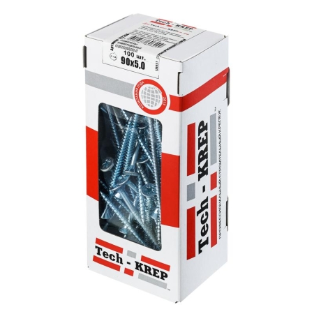 Саморез универсальный 90х5.0мм оцинк. (уп.100шт) Tech-Krep/Zitar 102204