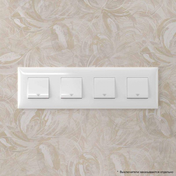 Рамка 4-м 8мод. Avanti "Белое облако" DKC 4400908 Рамка 4-м 8мод. Avanti "Белое облако" DKC 4400908