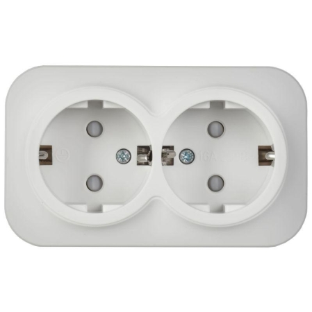 Розетка 2-м ОП GLORY РСш22-3-ХБм 16А с заземл. защ. шторки бел. матов. IEK ERH24-K01M-16 Розетка 2-м ОП GLORY РСш22-3-ХБм 16А с заземл. защ. шторки бел. матов. IEK ERH24-K01M-16