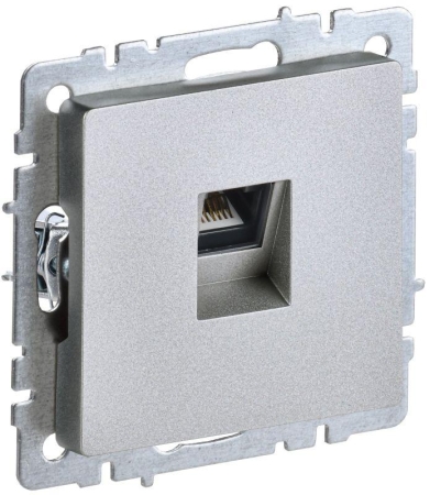 Розетка компьютерная СП RJ45 кат.6 BRITE РК11-БрА механизм алюм. IEK BR-K10-2-K47 Розетка компьютерная СП RJ45 кат.6 BRITE РК11-БрА механизм алюм. IEK BR-K10-2-K47