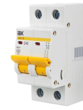 Выключатель автоматический модульный 2п C 40А 4.5кА ВА47-29 KARAT IEK MVA20-2-040-C