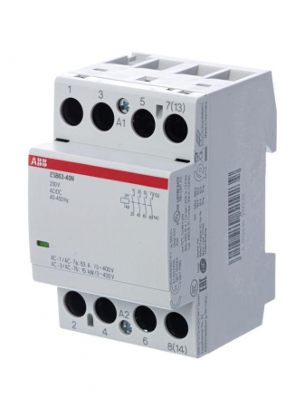 Контактор ESB63-40N-06 модульный (63А АС-1 4НО) катушка 230В AC/DC ABB 1SAE351111R0640 Контактор ESB63-40N-06 модульный (63А АС-1 4НО) катушка 230В AC/DC ABB 1SAE351111R0640