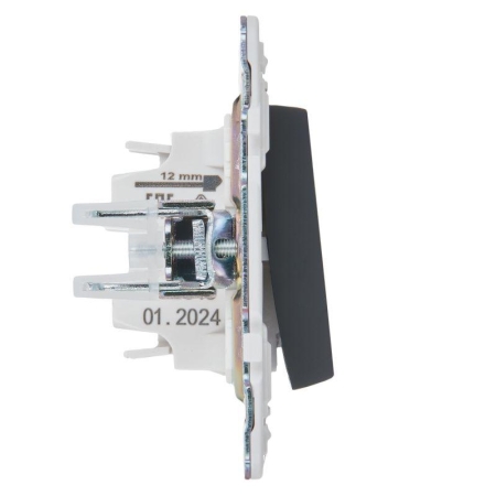 Выключатель проходной 1-кл. SKANDY 10А SK-V02G графит IEK SK-V12-0-10-K53