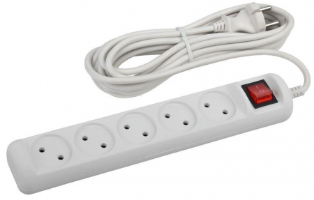 Удлинитель 5х5м без заземл. 10А IP20 U-5s-5m-2х1 ПВС 2х1 с выкл. Эра Б0044057 Удлинитель 5х5м без заземл. 10А IP20 U-5s-5m-2х1 ПВС 2х1 с выкл. Эра Б0044057