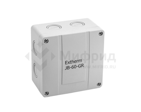 Коробка распределительная 110х110х67мм IP66 в комплекте с клеммным рядом 5х6кв.мм 41А сер. Extherm JB-60-GR