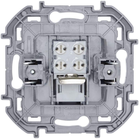 Розетка телефонная Inspiria RJ11 механизм бел. IEK 673820