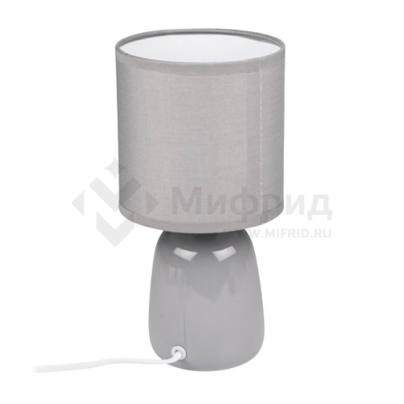 Светильник настольный JH2-02-gy E14 IP20 130х130х255мм керамика; ткань; PVC-пластик сер. JazzWay 5062320