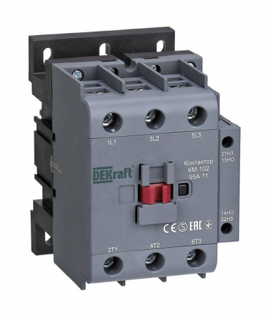 Контактор КМ-102 3п 95А кат. 230В AC 1НО+1НЗ AC-3 AC-4 DEKraft 22010DEK Контактор КМ-102 3п 95А кат. 230В AC 1НО+1НЗ AC-3 AC-4 DEKraft 22010DEK