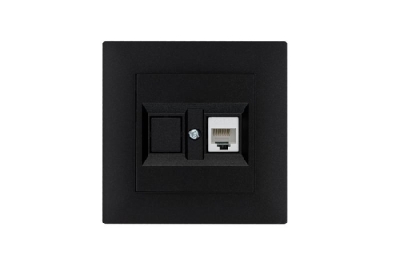 Розетка компьютерная CAT 5+гнездо Karea RIZZ STAR чер. Makel 88054035 Розетка компьютерная CAT 5+гнездо Karea RIZZ STAR чер. Makel 88054035