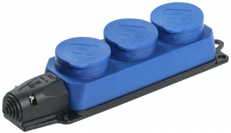 Колодка 3-м ОМЕГА РБ33-1-0м IP44 каучук син. IEK PKR61-016-2-K07 Колодка 3-м ОМЕГА РБ33-1-0м IP44 каучук син. IEK PKR61-016-2-K07