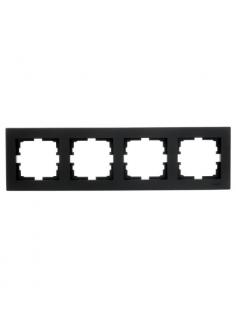 Рамка 4-местн. горизонт. VESNA черн. бархат LEZARD 742-4200-149 Рамка 4-местн. горизонт. VESNA черн. бархат LEZARD 742-4200-149