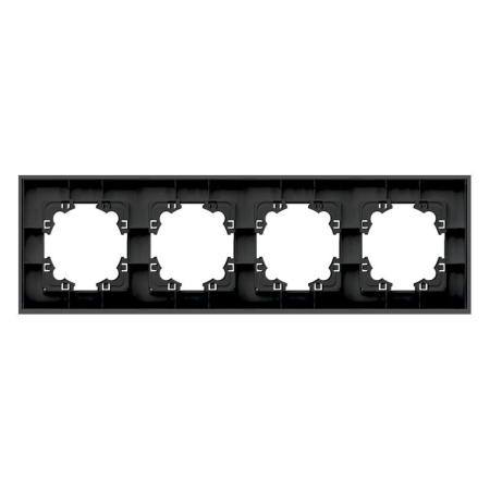 Рамка 4-м Афина стеклянная графит UNIVersal 2257