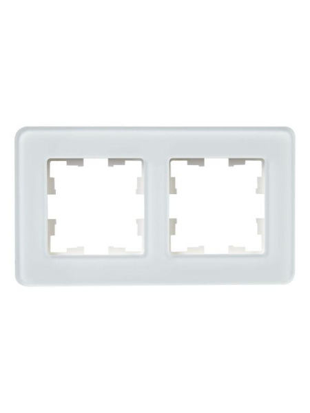 Рамка 2-м BRITE РУ-2-2-Бр стекло бел. RE IEK BR-M22-G-41-K01