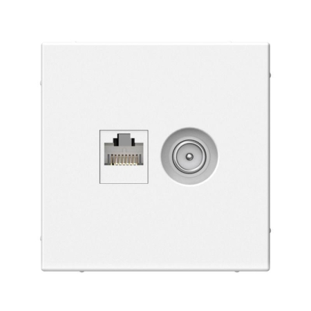 Розетка компьютерная + телевизионная 2-м ArtGallery RJ45 + TV кат.5E лотос SE GAL001389 Розетка компьютерная + телевизионная 2-м ArtGallery RJ45 + TV кат.5E лотос SE GAL001389