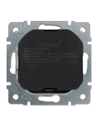 Розетка с заземл. TC+USB разъем VESNA зол. LEZARD 742-3688-181TC Розетка с заземл. TC+USB разъем VESNA зол. LEZARD 742-3688-181TC