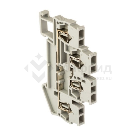 Колодка клеммная ST-4 32А двойн. пружинная 4 вывода сер. EKF plc-jxb-st-4-4-2