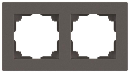 Рамка 2-м СП Accent 6-502-09 титан Intro Б0063723