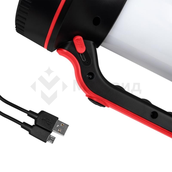 Фонарь-прожектор светодиодный аккумуляторный Accu5-L 7W/L30-bk 4Li-ion 18650 1200мА.ч 2источника света IP20 JazzWay 5048874