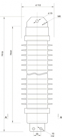 Ограничители перенапряжения нелинейные типа ОПНп-27,5 кВ