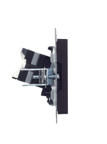 Розетка компьютерная СП RJ45 кат.5E BRITE РК10-БрЧ механизм черн. IEK BR-K10-1-K02 Розетка компьютерная СП RJ45 кат.5E BRITE РК10-БрЧ механизм черн. IEK BR-K10-1-K02