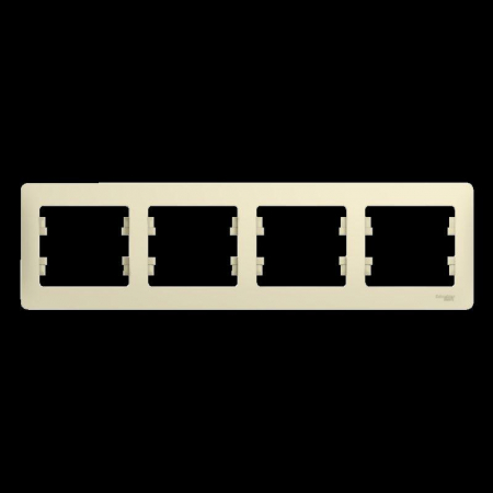 Рамка 4-м Glossa горизонт. беж. SE GSL000204 Рамка 4-м Glossa горизонт. беж. SE GSL000204