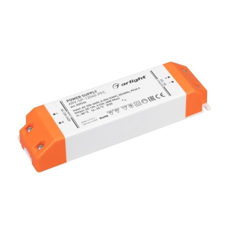 Блок питания ARV-SP-12040-PFC (12В 3.33А 40Вт) (IP20 пластик) Arlight 039236 Блок питания ARV-SP-12040-PFC (12В 3.33А 40Вт) (IP20 пластик) Arlight 039236