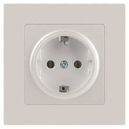 Розетка 1-м СП Accent 6-202-06 16А IP20 250В 2P+E Schuko перламутр. Intro Б0063695 Розетка 1-м СП Accent 6-202-06 16А IP20 250В 2P+E Schuko перламутр. Intro Б0063695