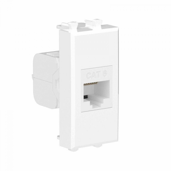 Розетка компьютерная 1мод. Avanti "Белое облако" RJ45 кат.6 без шторок модульная механизм DKC 4400691 Розетка компьютерная 1мод. Avanti "Белое облако" RJ45 кат.6 без шторок модульная механизм DKC 4400691