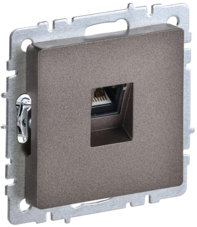Розетка компьютерная СП RJ45 кат.6 BRITE РК11-БрТБ механизм бронза IEK BR-K10-2-K45 Розетка компьютерная СП RJ45 кат.6 BRITE РК11-БрТБ механизм бронза IEK BR-K10-2-K45