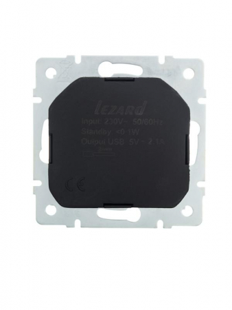 Розетка 1-м СП Vesna с заземл. с заряд. устройством USB механизм бел. LEZARD 742-0288-181 Розетка 1-м СП Vesna с заземл. с заряд. устройством USB механизм бел. LEZARD 742-0288-181