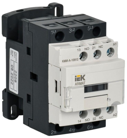 Контактор КМИ-А-10912 LC1D 9А кат. 400В AC 1НО+1НЗ AC-3 IEK AR-ACC-11-009-400-11 Контактор КМИ-А-10912 LC1D 9А кат. 400В AC 1НО+1НЗ AC-3 IEK AR-ACC-11-009-400-11