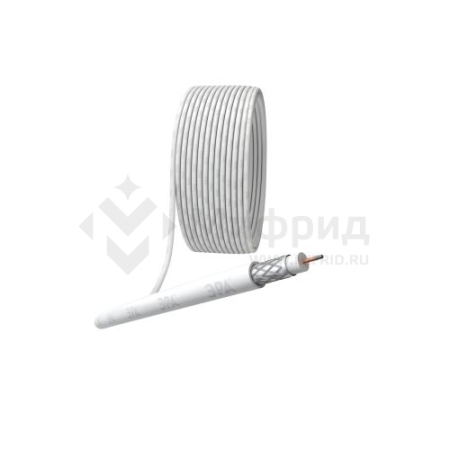 Кабель коаксиальный RG-6U CCS/оплетка Al 48% PVC 75Ом бел. (м) RL-48-PVC100 Simple Эра Б0044596