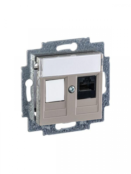 Розетка компьютерная Levit RJ45 кат.5E с заглушкой кофе макиато ABB 2CHH295117A6018 Розетка компьютерная Levit RJ45 кат.5E с заглушкой кофе макиато ABB 2CHH295117A6018