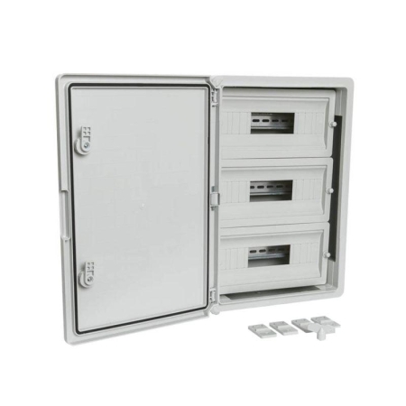 Корпус пластиковый распределительный ЩРН-45 IP65 сер. дверь 500х350х190 Промрукав PR08.26500