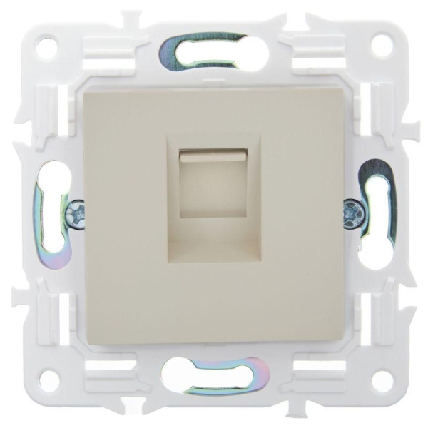 Розетка компьютерная RJ45 кат.5E SKANDY SK-K01B беж. IEK SK-K10-1-K10
