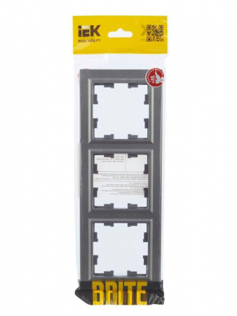 Рамка 3-м BRITE РУ-3-БрС сталь IEK BR-M32-K46 Рамка 3-м BRITE РУ-3-БрС сталь IEK BR-M32-K46