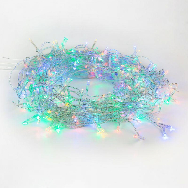 Гирлянда светодиодная универсальная 10м 100LED мультиколор 4Вт IP20 с контроллером провод ПВХ прозр. Neon-Night 304-029