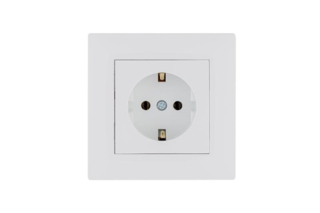 Розетка 1-м керамика Karea RIZZ с заземл. бел. Makel 88001008 Розетка 1-м керамика Karea RIZZ с заземл. бел. Makel 88001008