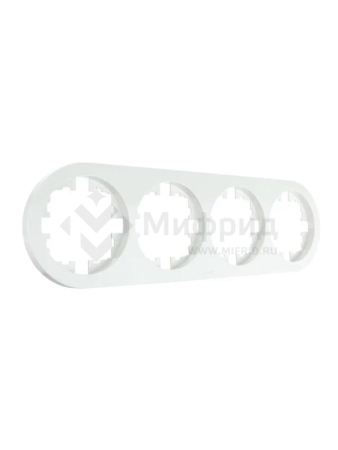 Рамка 4-м OSEN горизонт. круглая бел. LEZARD 744-0200-149