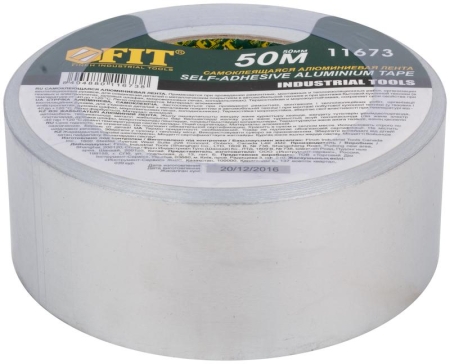 Лента алюминиевая клейкая 50ммх50м FIT 11673