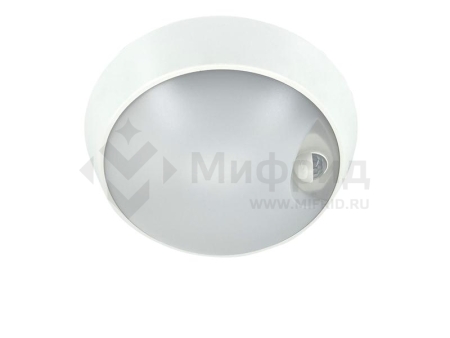 Светильник светодиодный WP 15 C 12W OP 840 D220 WH MDM 220х80мм 12Вт 4000К IP54 ЖКХ круглый пылевлагозащ. с датчиком движ. бел. Русский Свет 15071523453