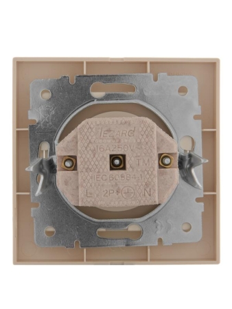 Розетка 1-м СП Rain 16А IP20 без заземл. керамика крем. LEZARD 703-0303-121 Розетка 1-м СП Rain 16А IP20 без заземл. керамика крем. LEZARD 703-0303-121